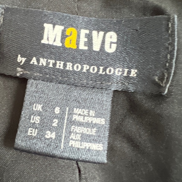 Maeve Anthropologie Womens Oversized Plaid Equestrian Black Fall Blazer Size 2 - Picture 6 of 15